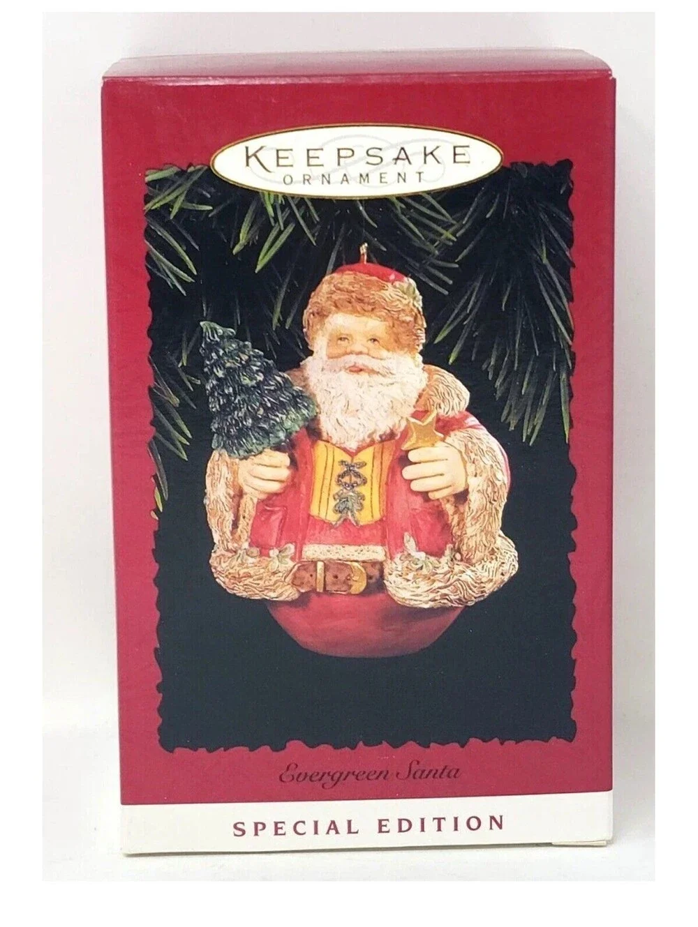 Hallmark Keepsake Evergreen Santa 1996 Special Edition Christmas Ornament New